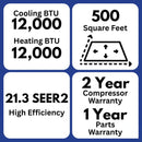 MRCOOL Advantage 5G 12,000 BTU 21.3 SEER2 Ductless Mini Split Air Conditioner and Heat Pump - 230V