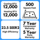 MRCOOL DIY 12K BTU 23.5 SEER2 5th Gen Ductless Mini Split Heat Pump System - 115V