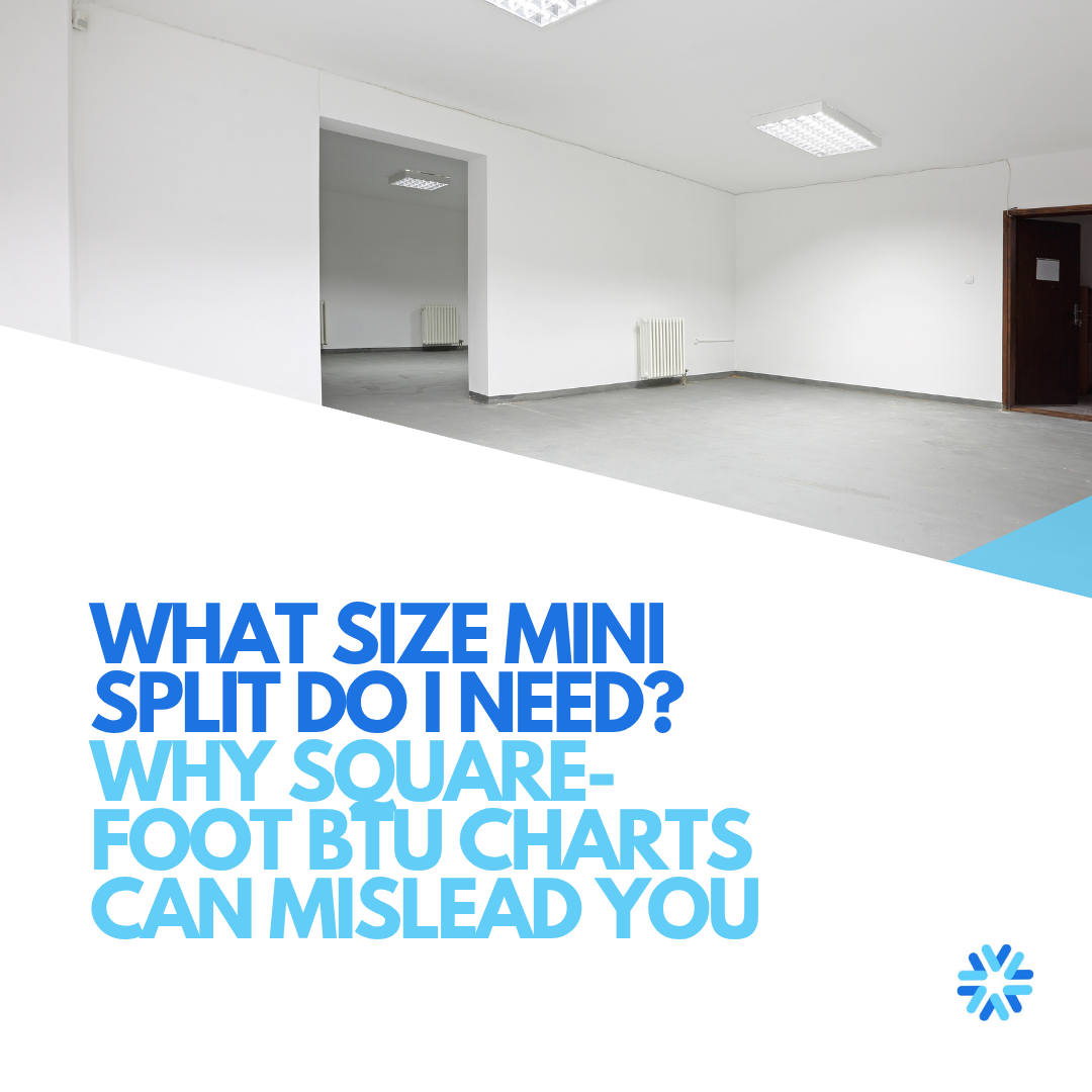 What Size Mini Split Do I Need? Why Square-Foot BTU Charts Can Mislead You