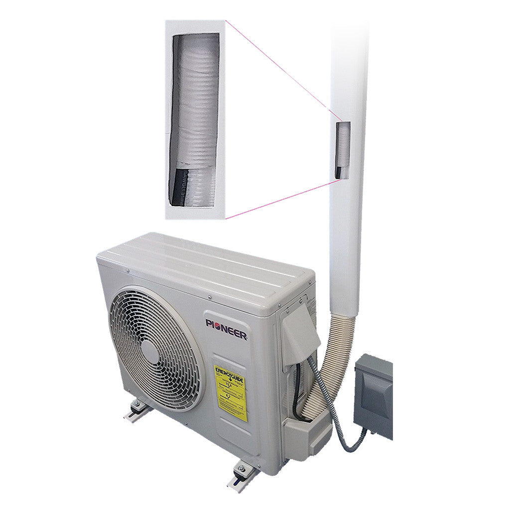 Pioneer Decorative PVC Line Cover Kit for Mini Split Air Conditioners & Heat Pumps
