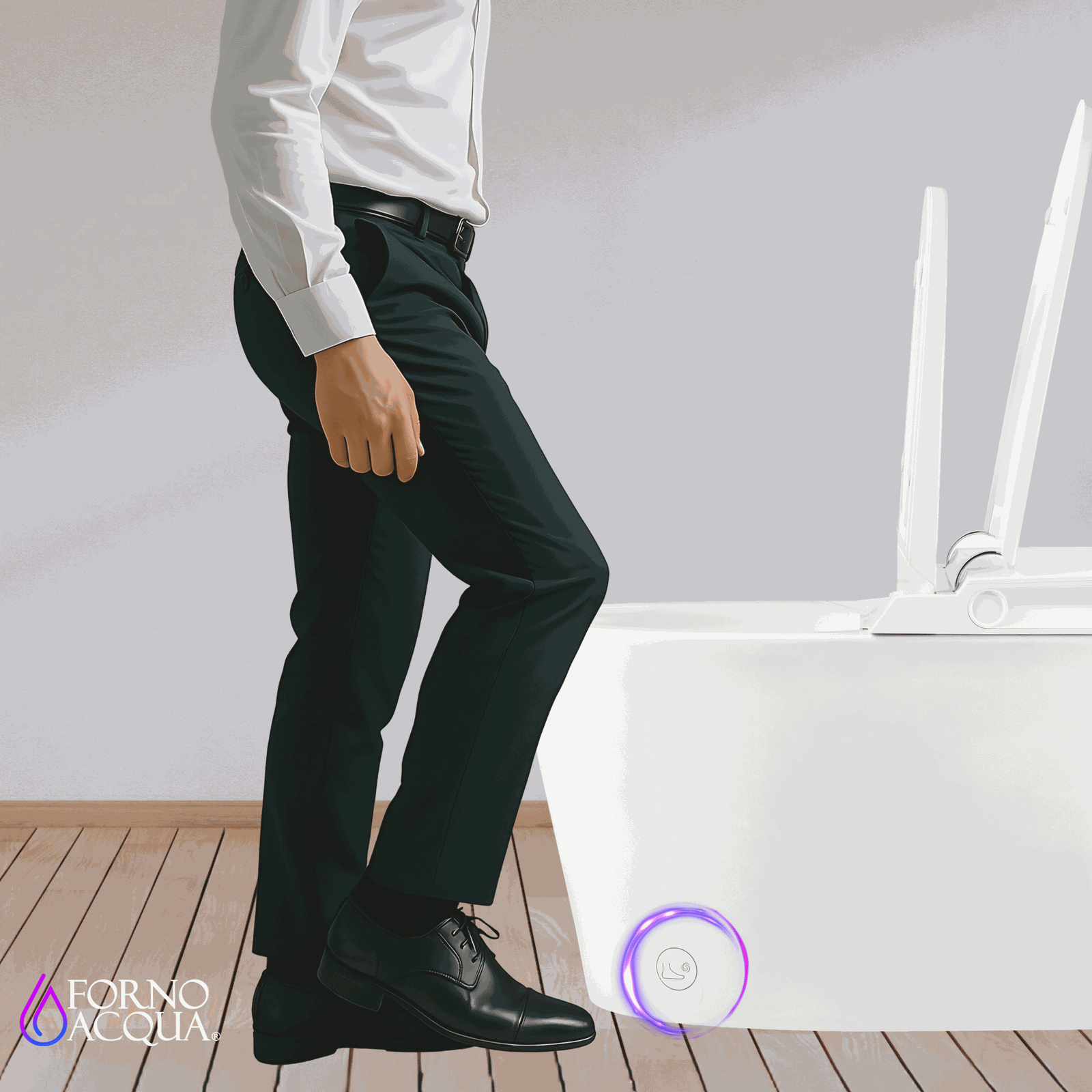 Forno Acqua Luxurious Super Smart Toilet. Includes Bidet, Heated Seat, Auto Flush, Auto Lid, Powerful Flush, Ideal for master bathrooms - CSTE01