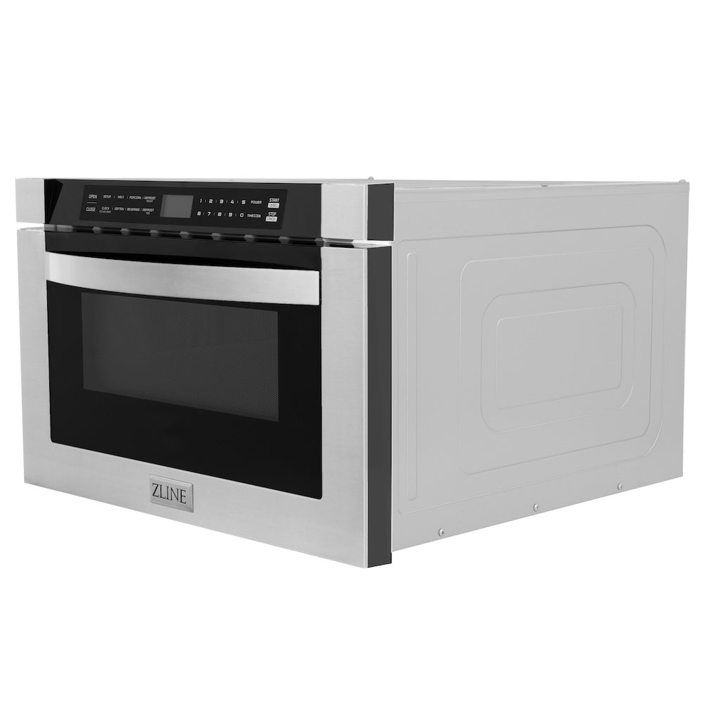 ZLINE 24-inch microwave in stainless steel MWD-1, side view