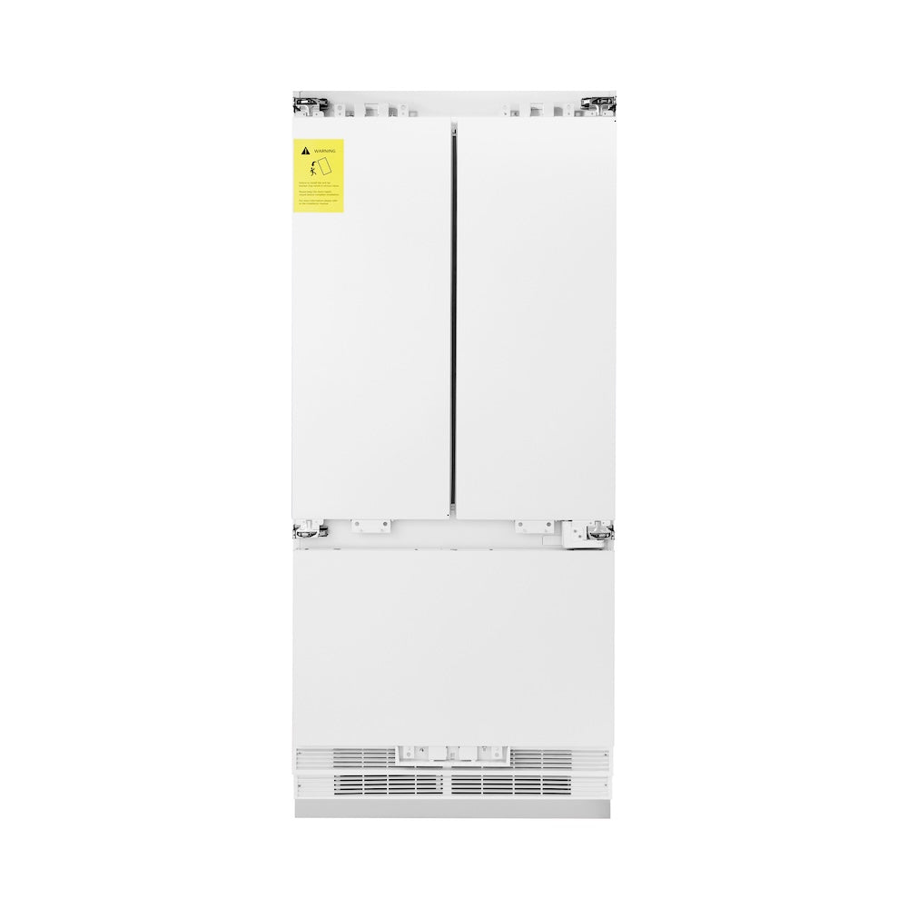 ZLINE 36-inch refrigerator, panel ready with bright white interior RBIV-36, front view