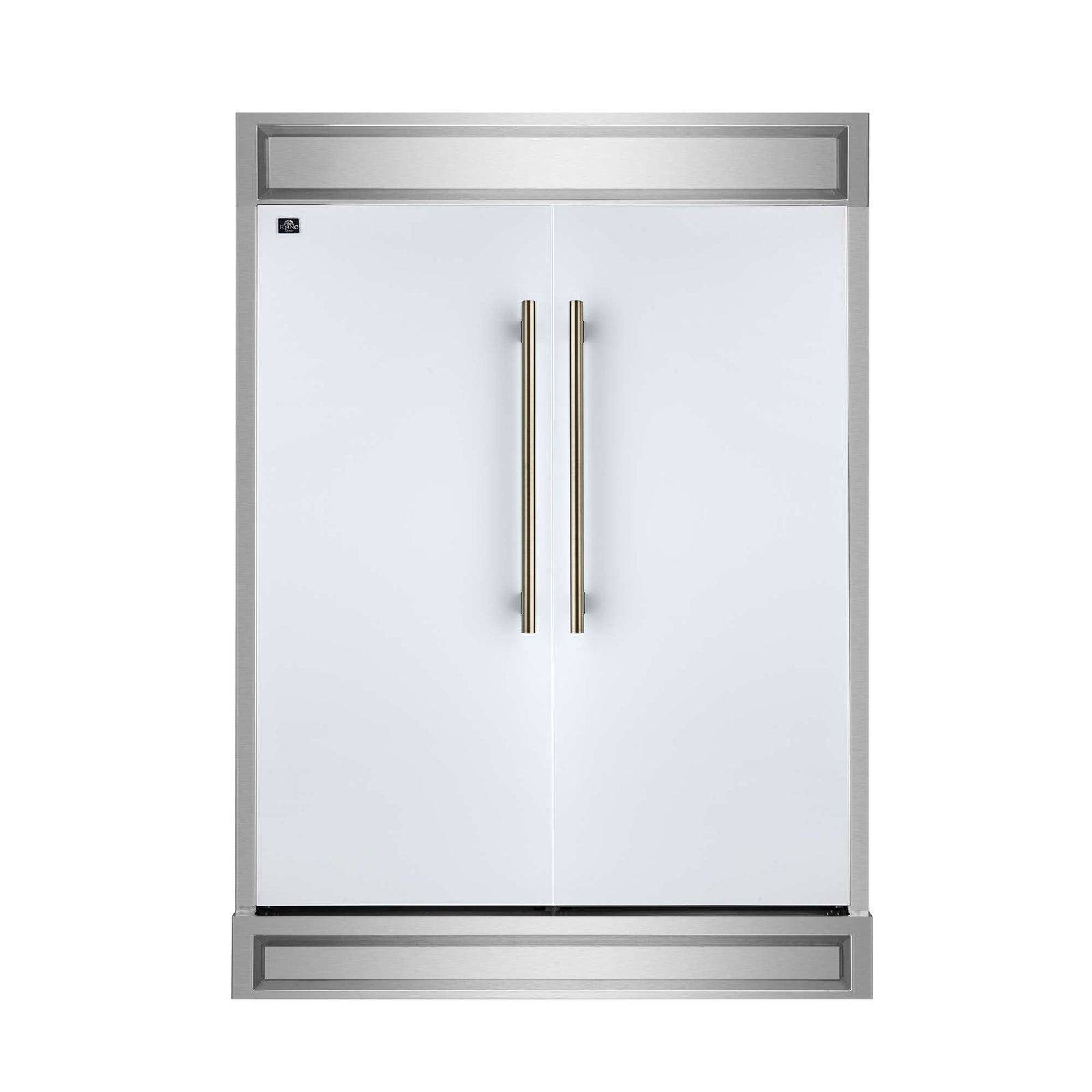 Forno Maderno 2-28-Inch Wide Convertible Refrigerator/Freezer in White, Decorative Trim, 27.2 cu.ft, 84-Inch High, ENERGY STAR Certified - FFFFD1722-60MG-WHT
