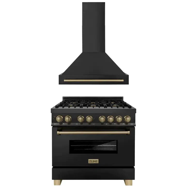 ZLINE 36-inch kitchen package 2AKP-RABRH36-CB