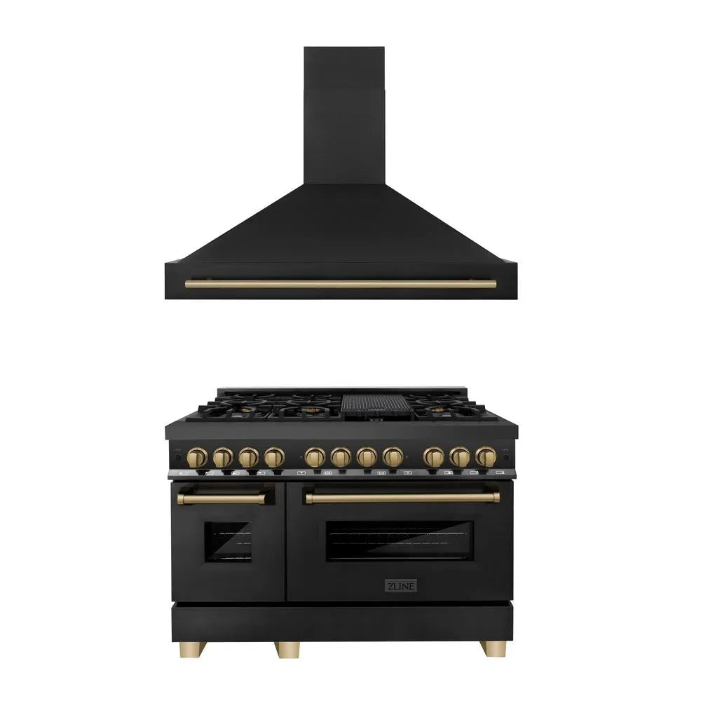 ZLINE 48-inch kitchen package 2AKP-RABRH48-CB
