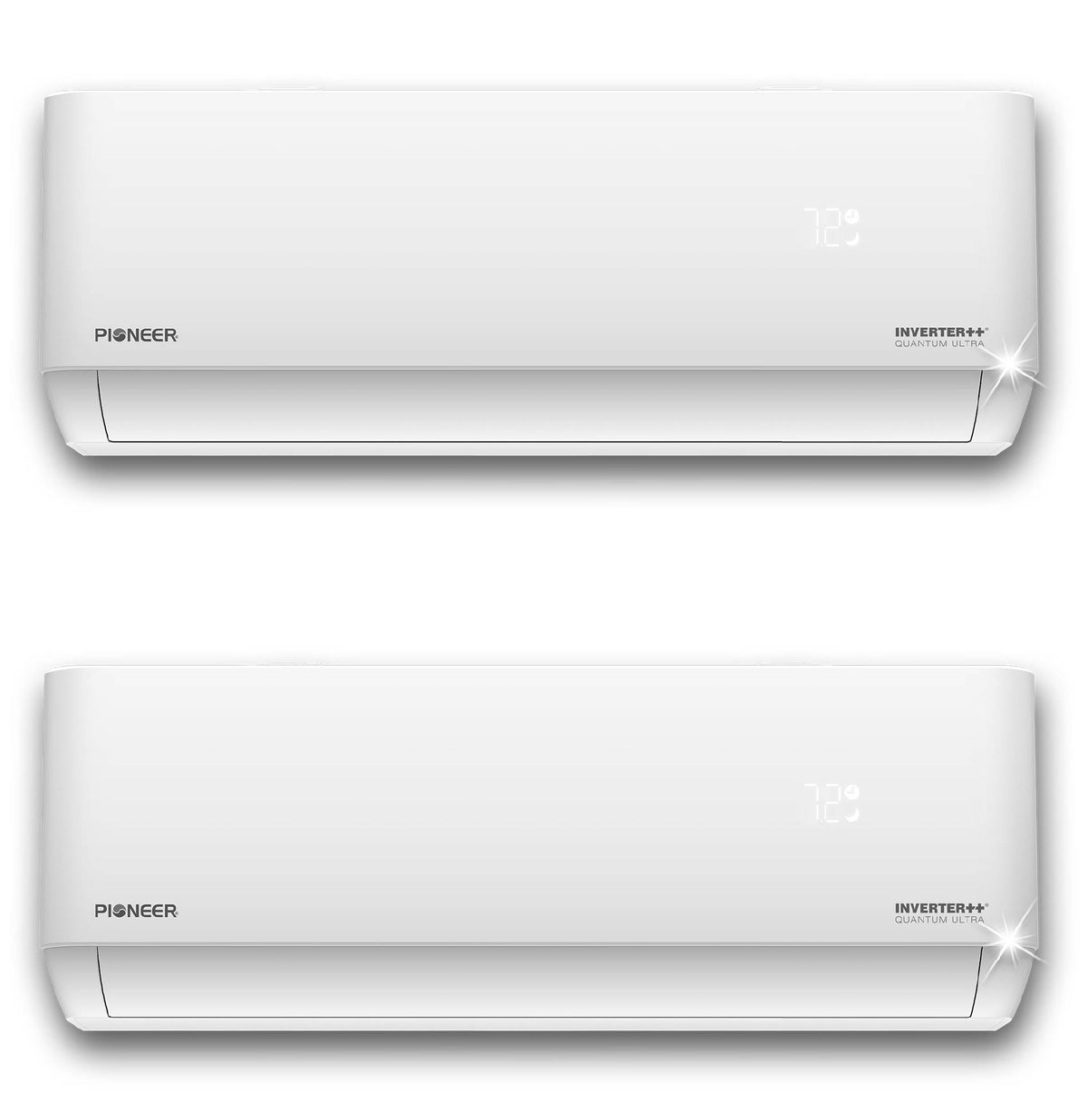 Pioneer 2-Zone 24000 BTU 2-Ton Quantum Ultra Wi-Fi 24 SEER2 Energy-Star Multi (2) Zone Wall Mount Air Conditioner Heat Pump 230-Volt