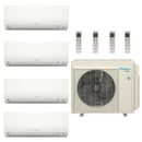 Daikin Aurora 4-Zone Ductless Mini Split AC & Heat Pump 36000 BTU (7K+7K+7K+18K), Wall Mount Units, 230V - R32