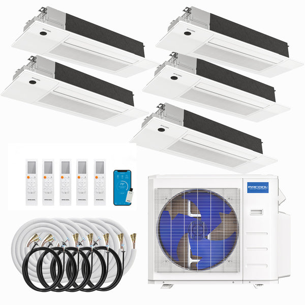 MRCOOL DIY 5th Gen Multi-Zone 5-Zone 36,000 BTU 23 SEER2 (6K + 6K + 6K + 6K + 12K) Ductless Mini-Split Air Conditioner and Heat Pump with Ceiling Cassettes