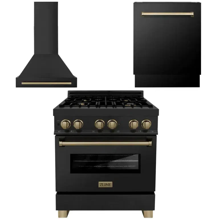 ZLINE 30-inch kitchen package 3AKP-RABRHDWV30-CB
