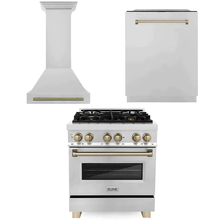 ZLINE 30-inch kitchen package 3AKP-RARHDWM30-CB