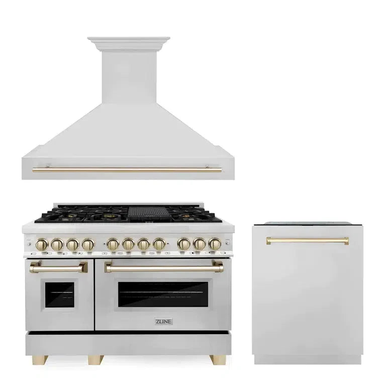 ZLINE 48-inch kitchen package 3AKP-RARHDWM48-G