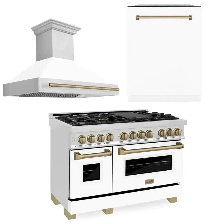 ZLINE 48-inch kitchen package 3AKP-RAWMRHDWM48-CB