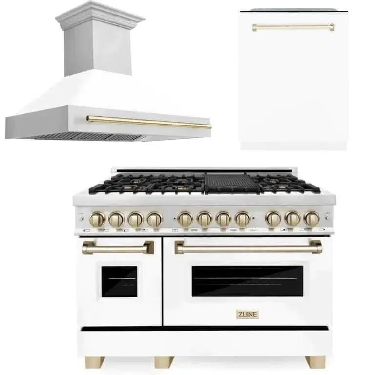 ZLINE 48-inch kitchen package 3AKP-RAWMRHDWM48-G