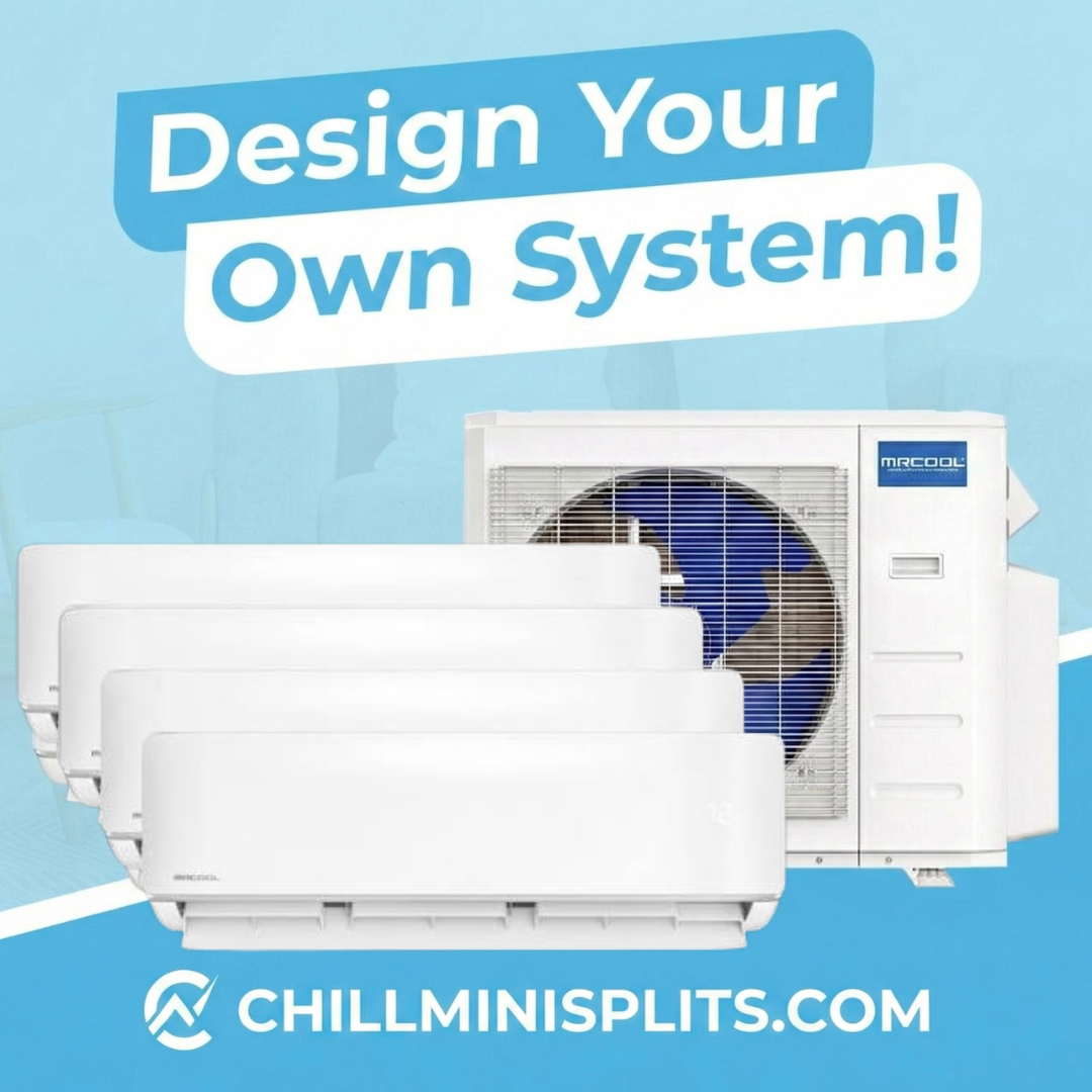 MRCOOL Design Your Own DIY 4 Zone Heat Pump System - R454B