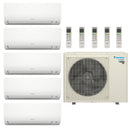 Daikin Aurora 5-Zone Ductless Mini Split AC & Heat Pump 48000 BTU (7K+7K+7K+9K+12K), Wall Mount Units, 230V - R32