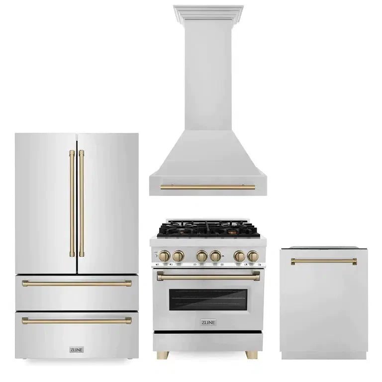 ZLINE 30-inch kitchen package 4KAPR-RARHDWM30-CB