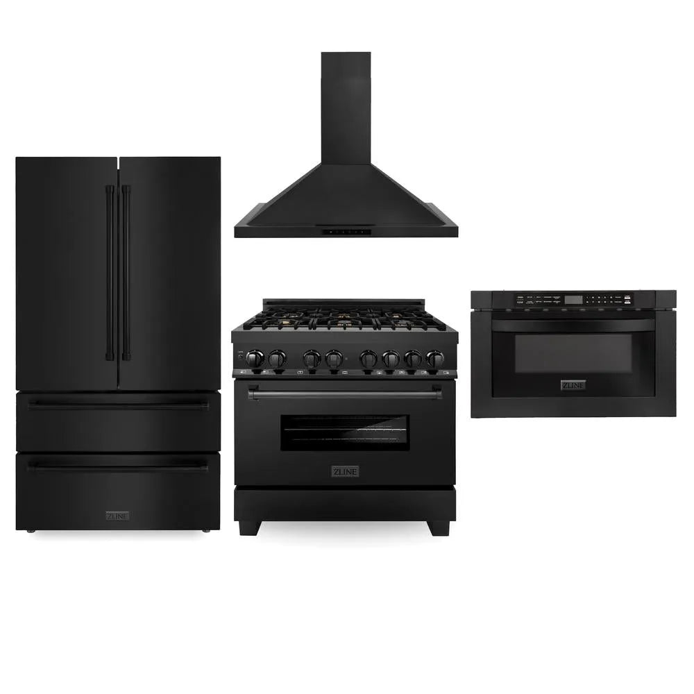 ZLINE 36-inch kitchen package 4KPR-RABRH36-MW