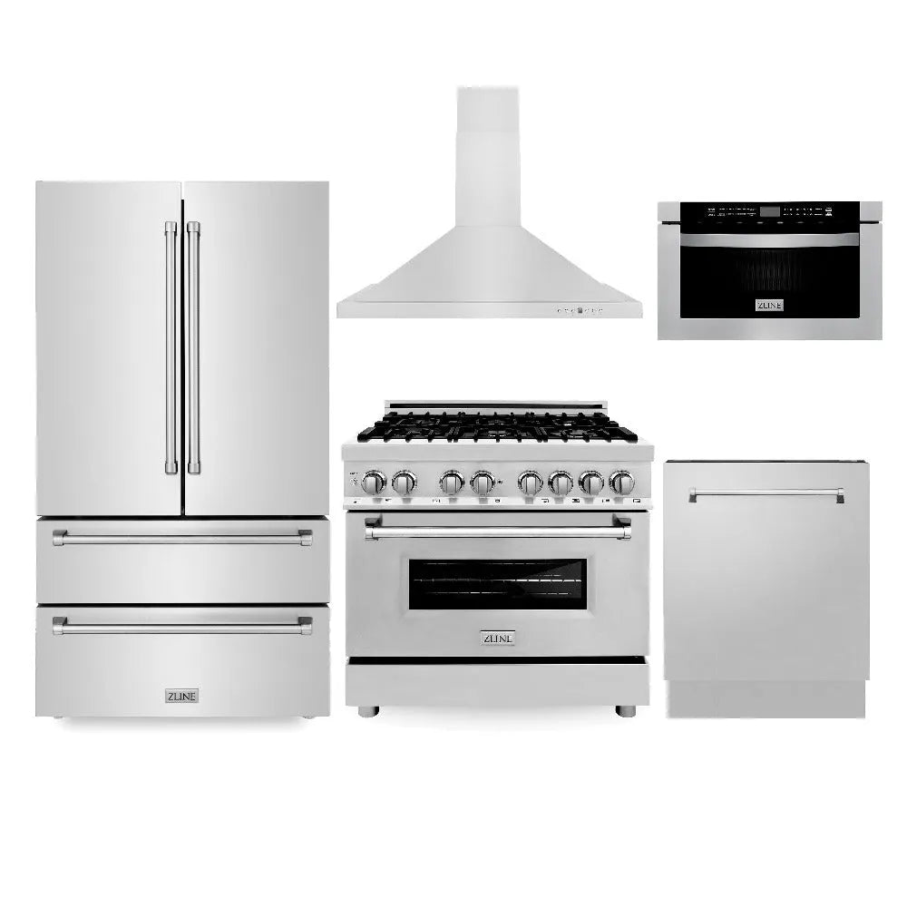 ZLINE 36-inch kitchen package 5KPR-RARH36-MWDWV