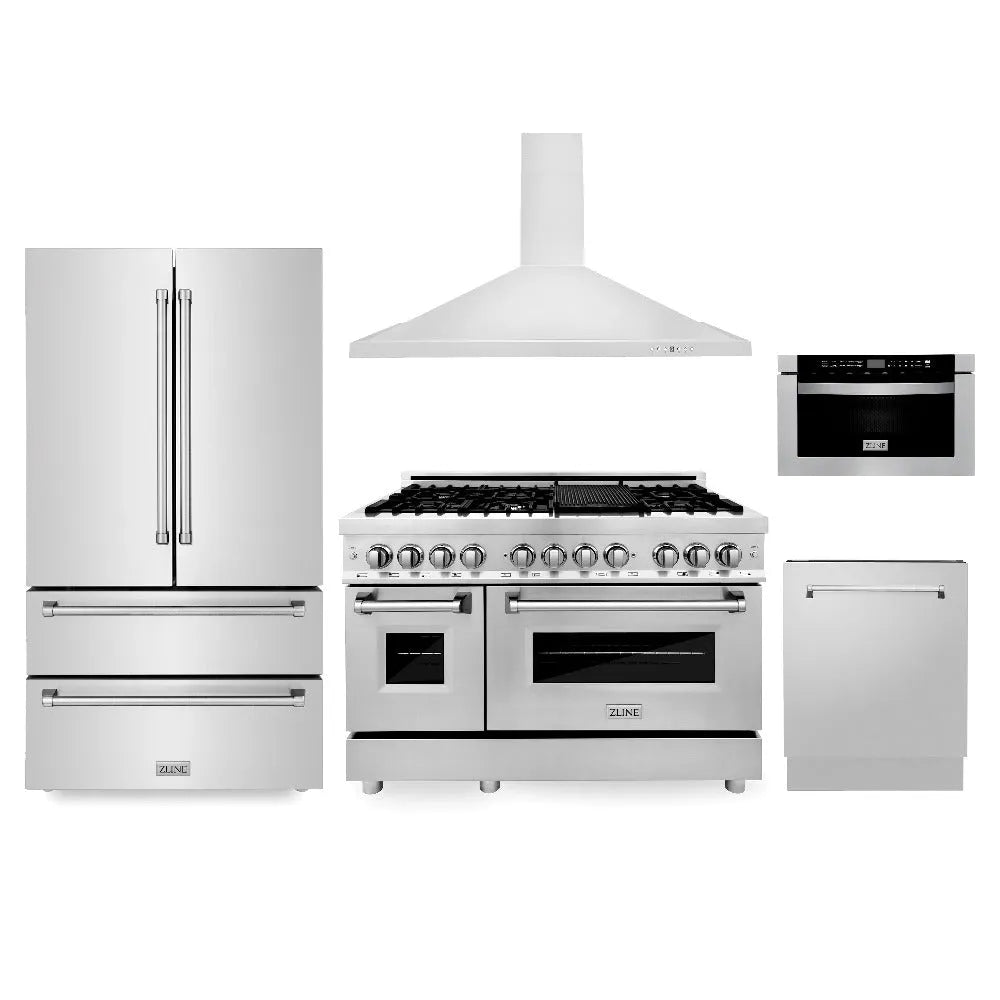 ZLINE 48-inch kitchen package 5KPR-RARH48-MWDWV