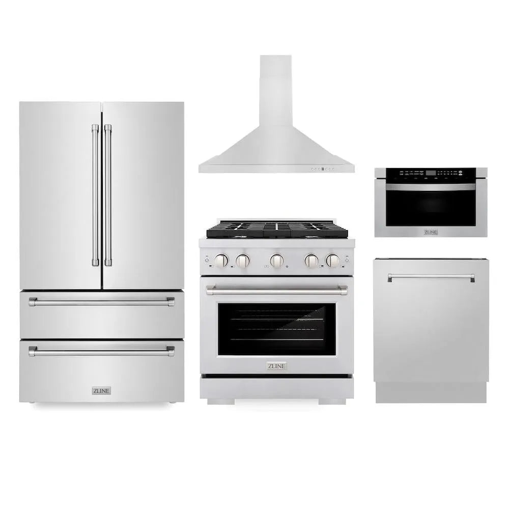 ZLINE 30-inch kitchen package 5KPR-SGRRH30-MWDWV