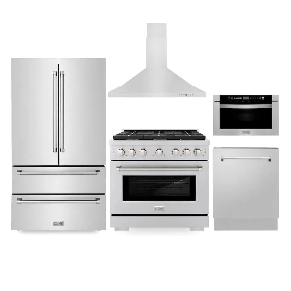 ZLINE 36-inch kitchen package 5KPR-SGRRH36-MWDWV