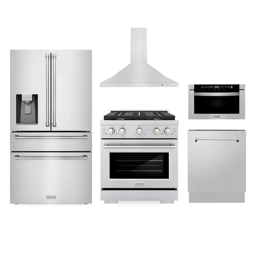 ZLINE 30-inch kitchen package 5KPRW-SGRRH30-MWDWV