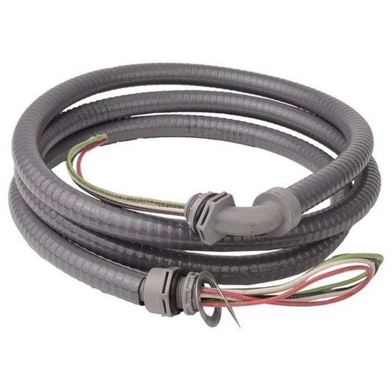 3/4 Inches x 6 Ft Electrical Whip with Conduit (8 Gauge Wire)