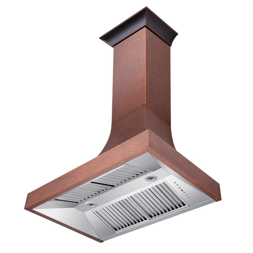 ZLINE Designer 36-inch range hood in hand-hammered copper 8632H-36, view 6