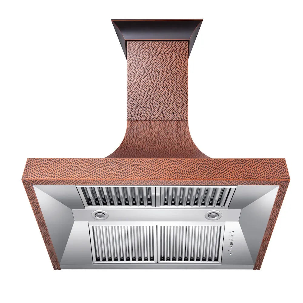 ZLINE Designer 30-inch range hood in hand-hammered copper 8632H-30, view 7