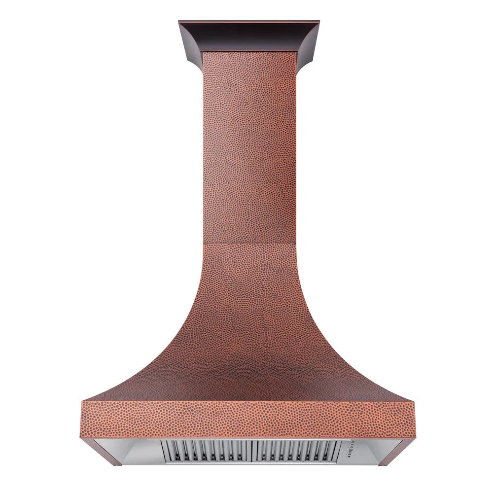 ZLINE Designer 48-inch range hood in hand-hammered copper 8632H-48, view 4