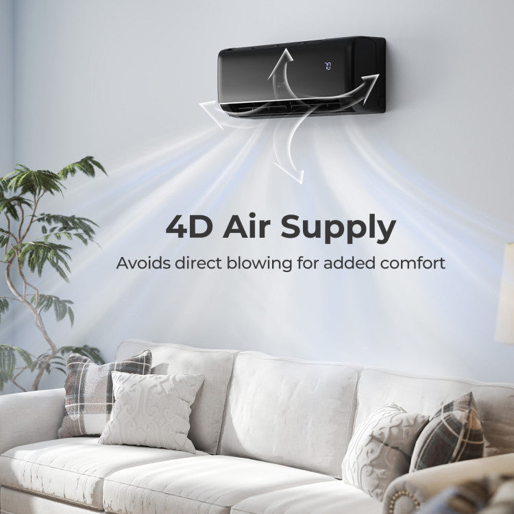 Costway 9,000 BTU 20.5 SEER2 Mini Split Air Conditioner 4D Air Supply