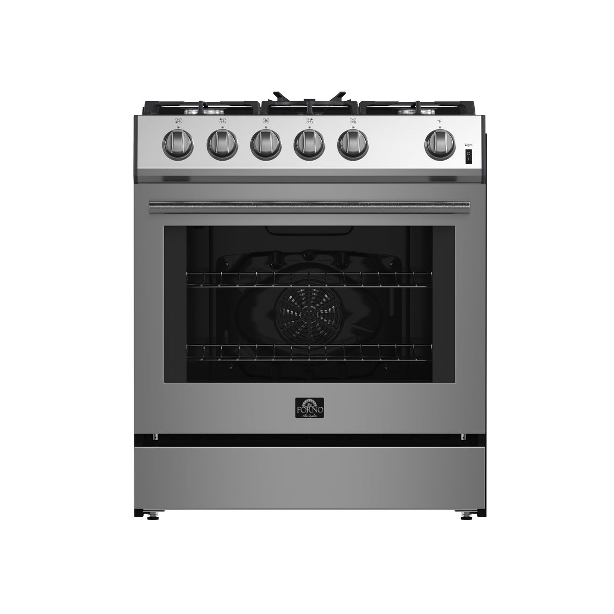 Forno Leonardo 30-inch gas range, stainless steel