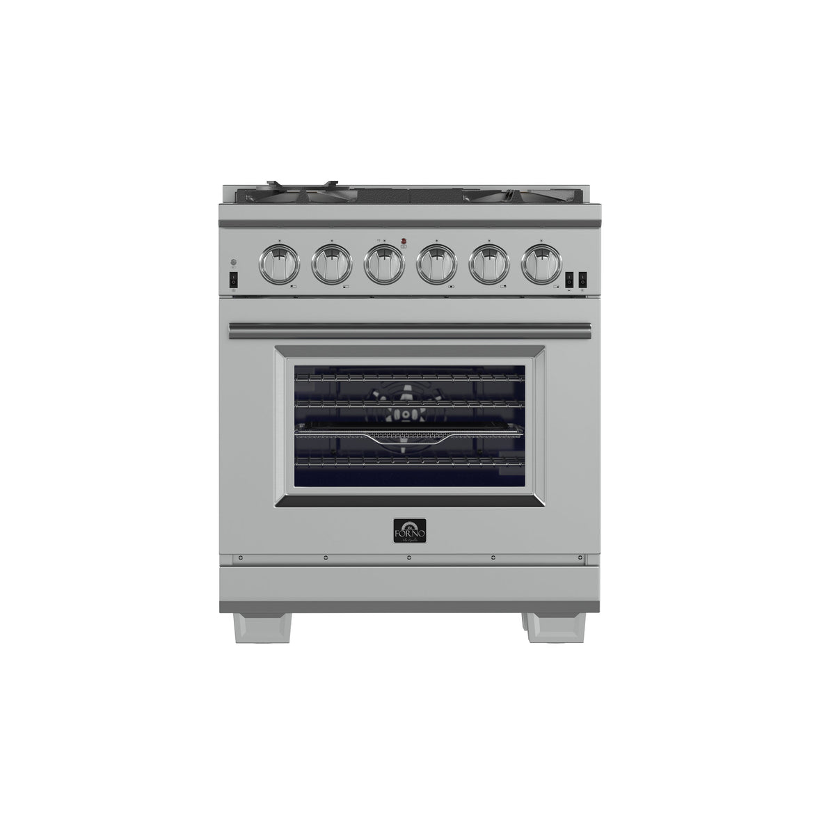 Forno Capriasca 30-inch gas range, stainless steel