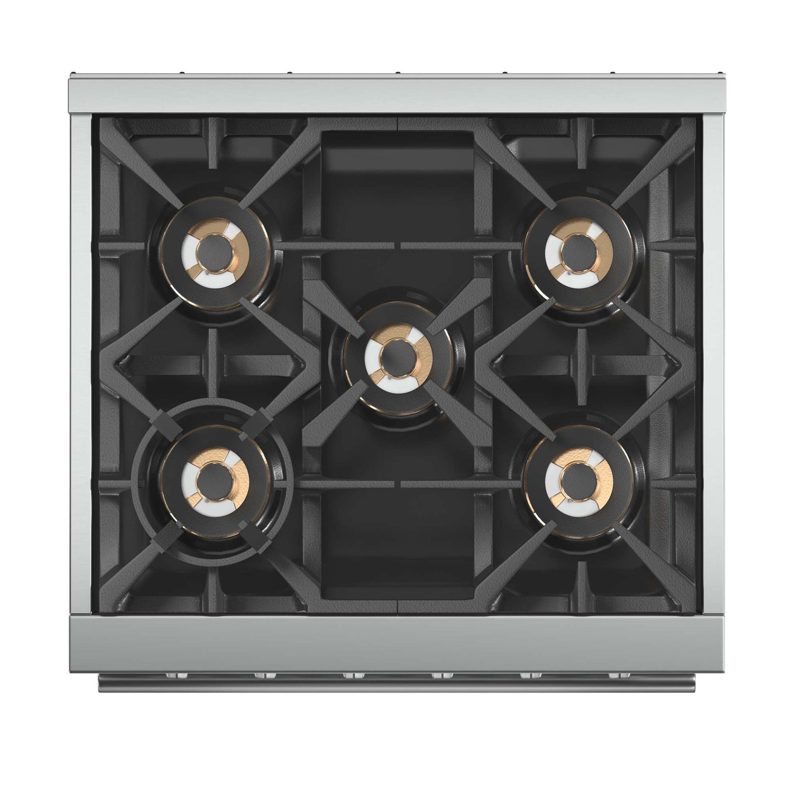 Forno Capriasca 30 Inch Gas Range brass burners