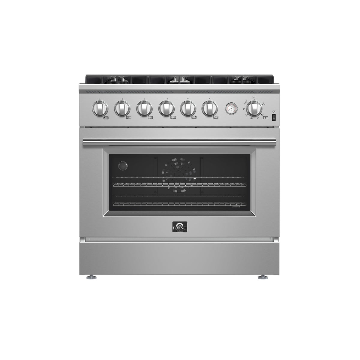 Forno Marco 36-inch gas range, stainless steel