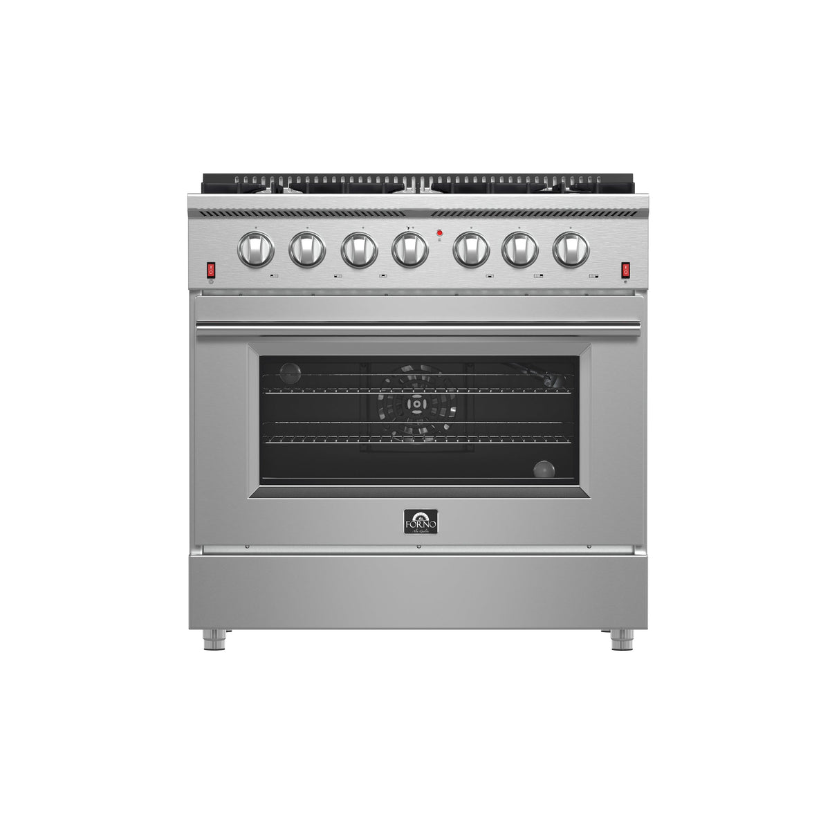 Forno Galiano 36-Inch Freestanding Gas Range, Stainless Steel, 6 Burners, Energy Efficient - FFSGS6244-36