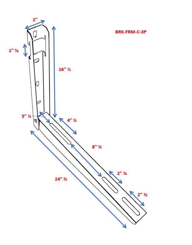 Pioneer Folding Mounting Bracket for Mini Split Unit with Leveler