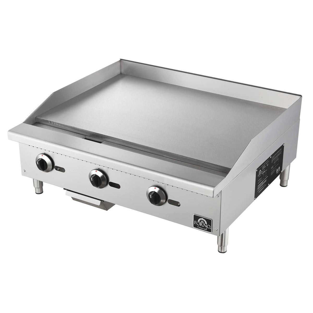 Forno Commerciale 36 Inch Gas Griddle, 3 Burners - FCMGG0055-36