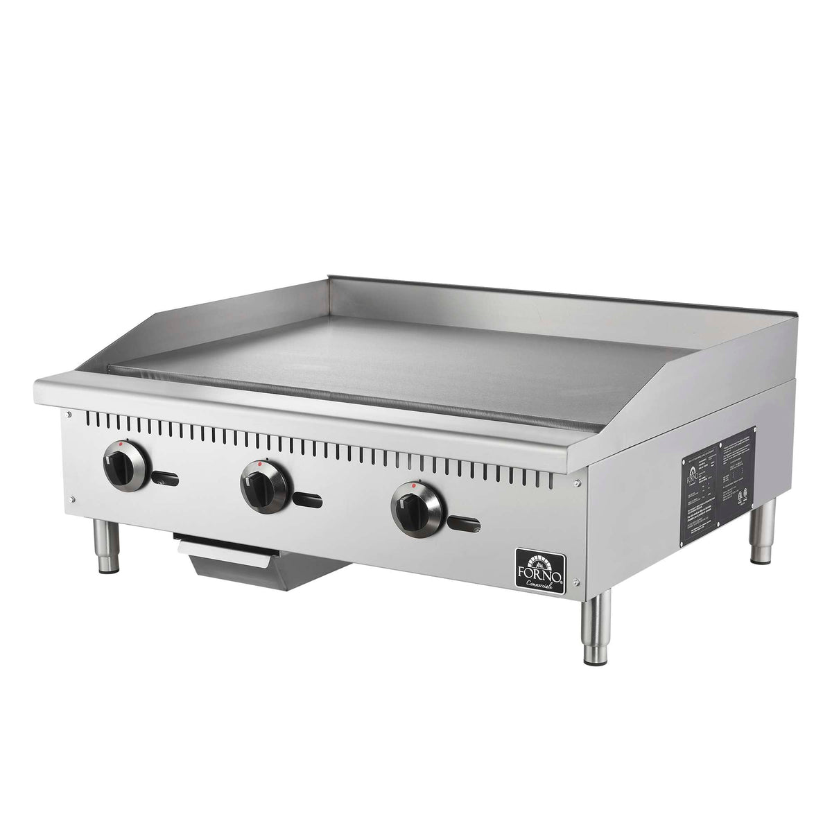 Forno Commerciale 36 Inch Gas Griddle, 3 Burners - FCMGG0055-36