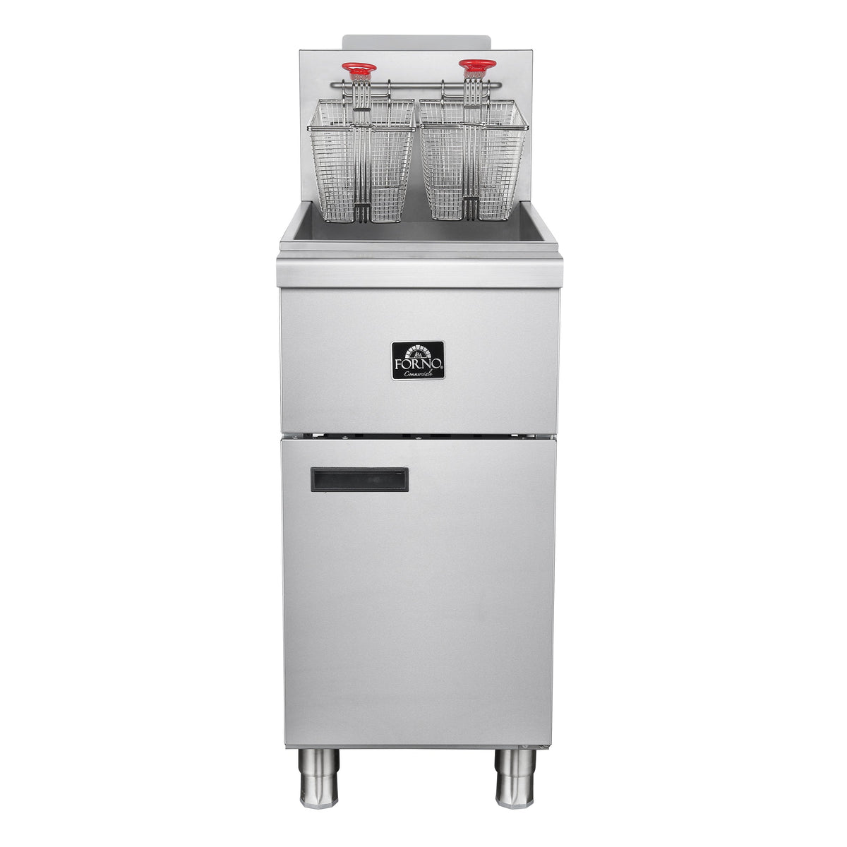 Forno Commerciale Propane Gas Deep Fryer, 3 Burners 90,000 BTU, 40 lbs Oil Capacity - FCMGF0016