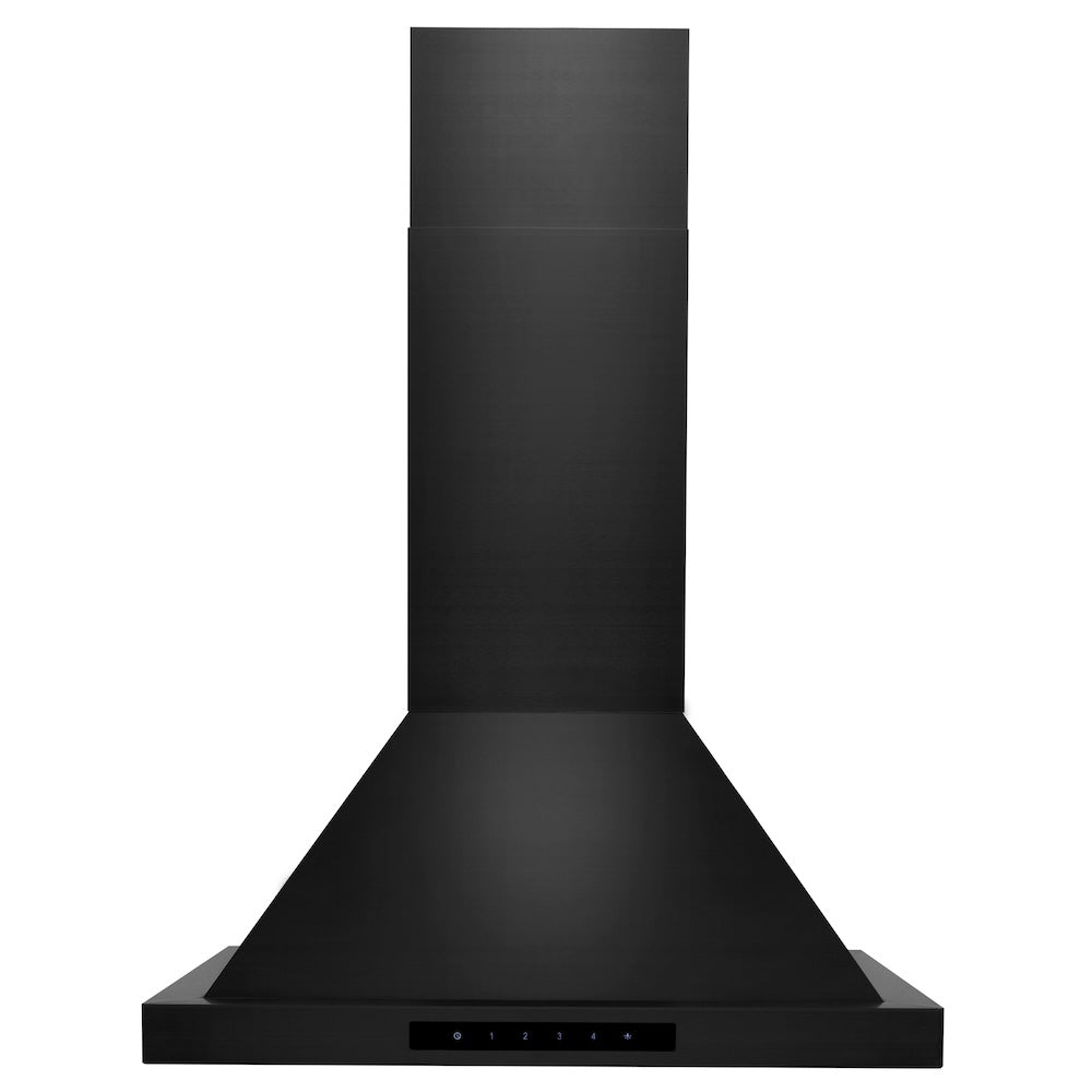ZLINE Convertible Vent 24-inch range hood in black stainless steel BSKBN-24, front view