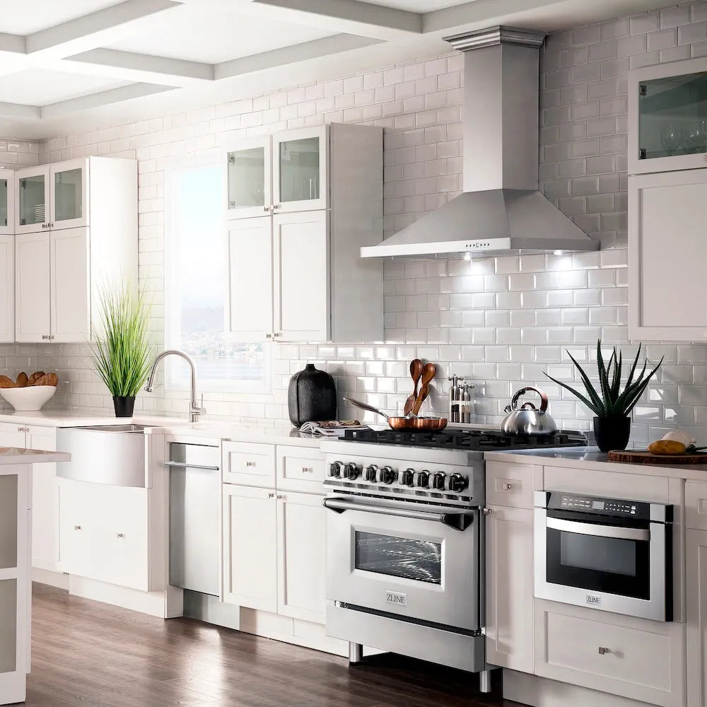 ZLINE Convertible Vent 30-inch range hood in stainless steel KBCRN-30, view 2