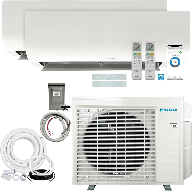 Daikin MXM 18,000 BTU (7K 9K) 21 SEER2 Dual Zone Wall Mount Mini Spl