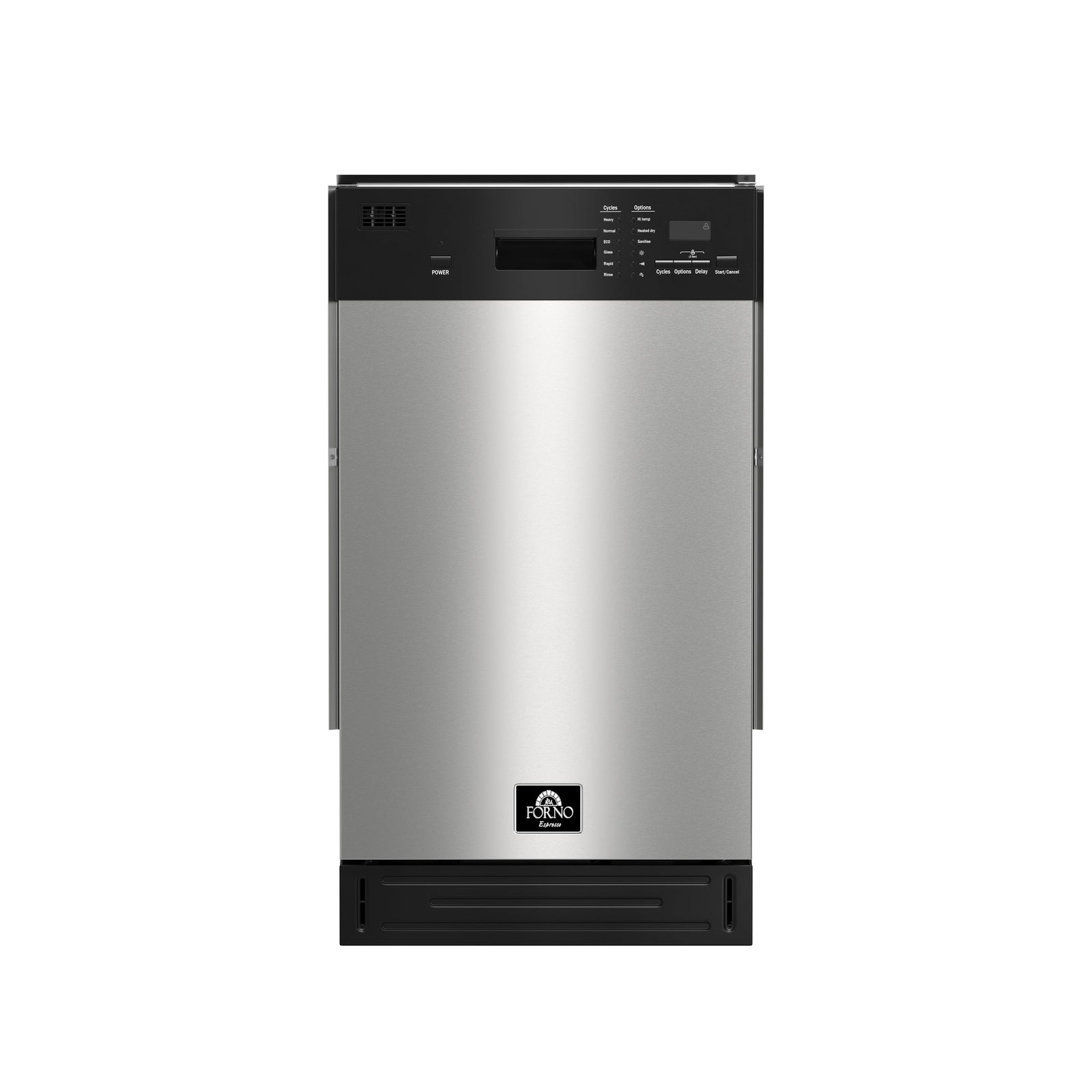 Forno Polo 18-Inch Built-In Stainless Steel Dishwasher, 8 Place Settings, ENERGY STAR Certified, 52 dBA - FDWBI8041-18S