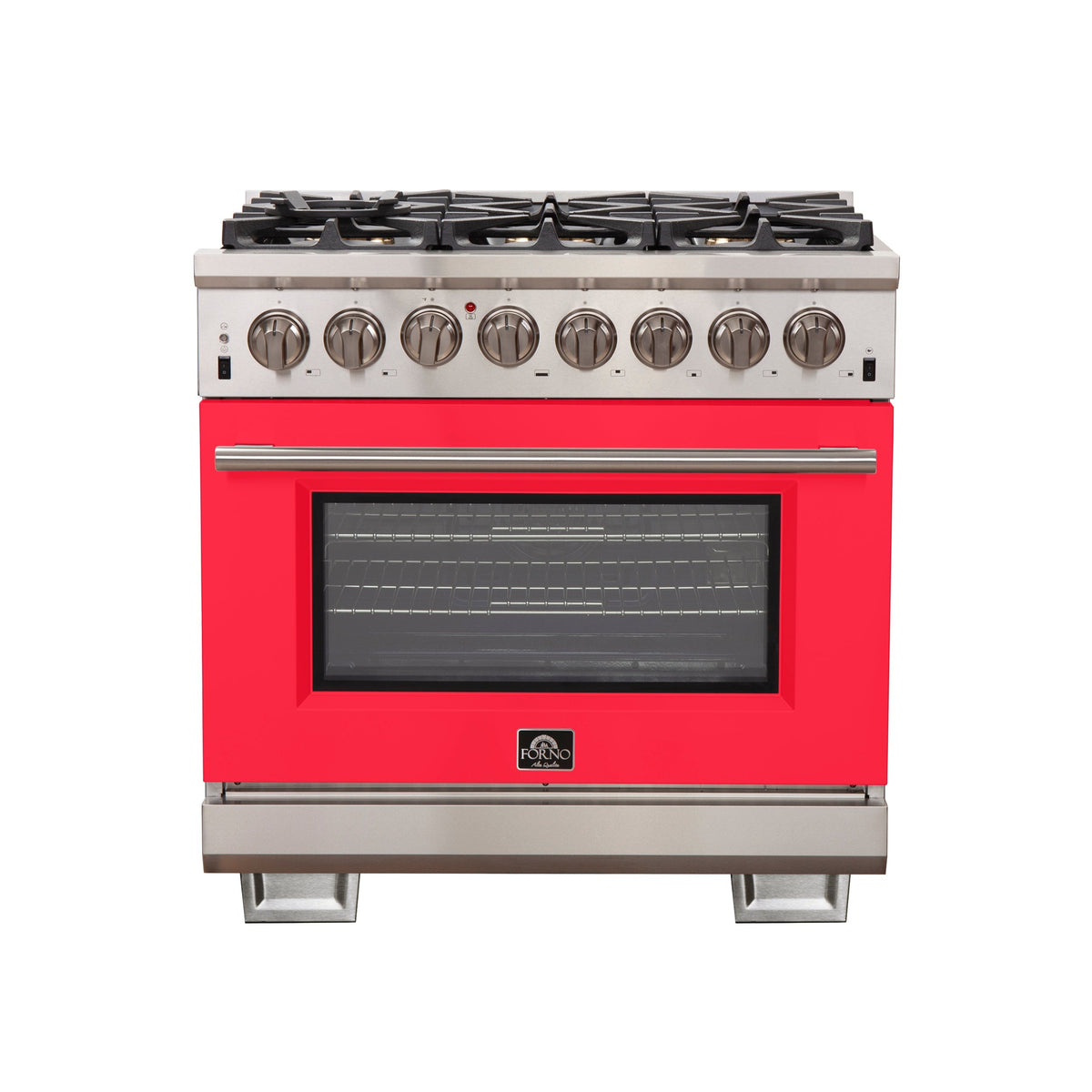 Forno Capriasca 36-inch dual fuel range, stainless steel