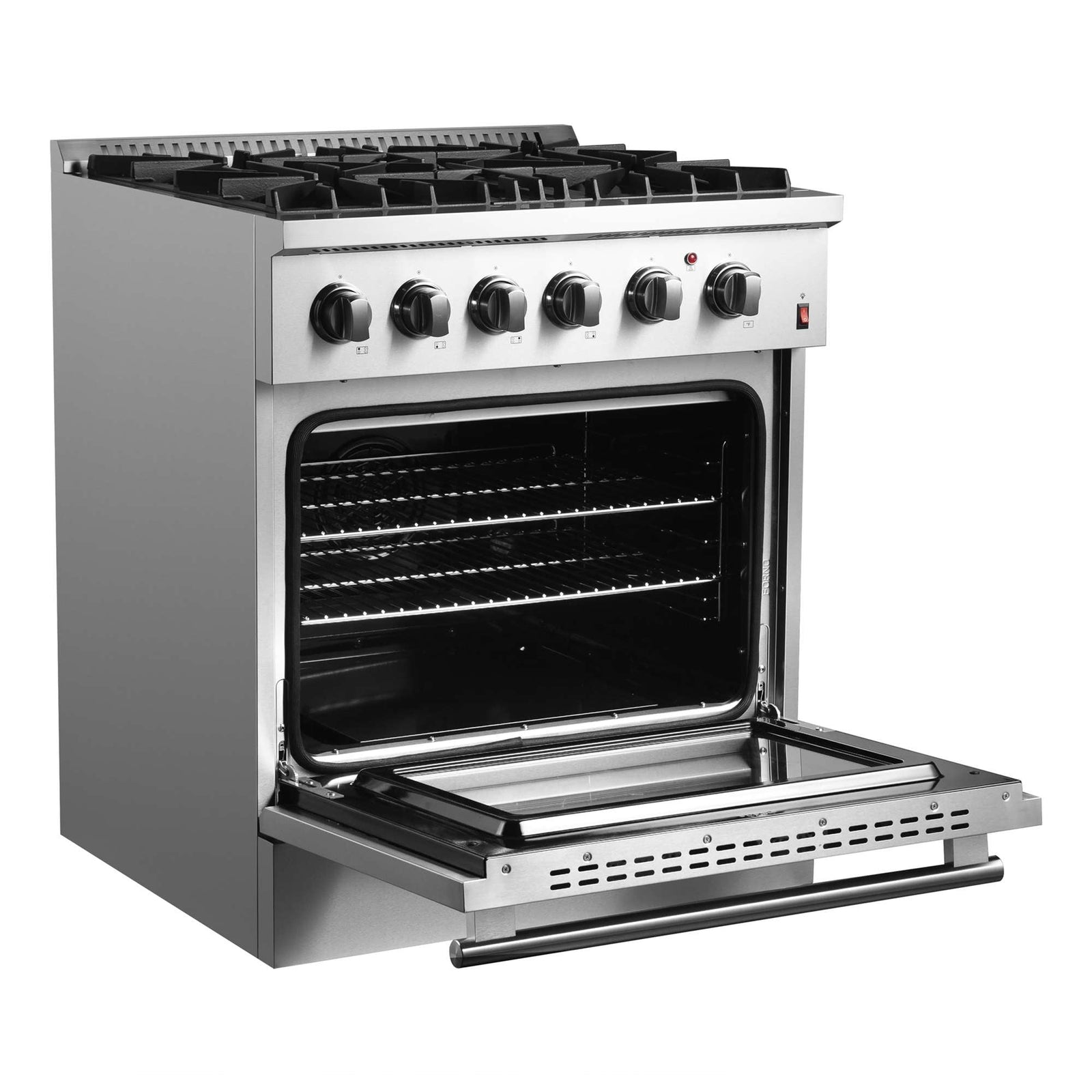 Forno Marco 30 Inch Dual Fuel Range oven open