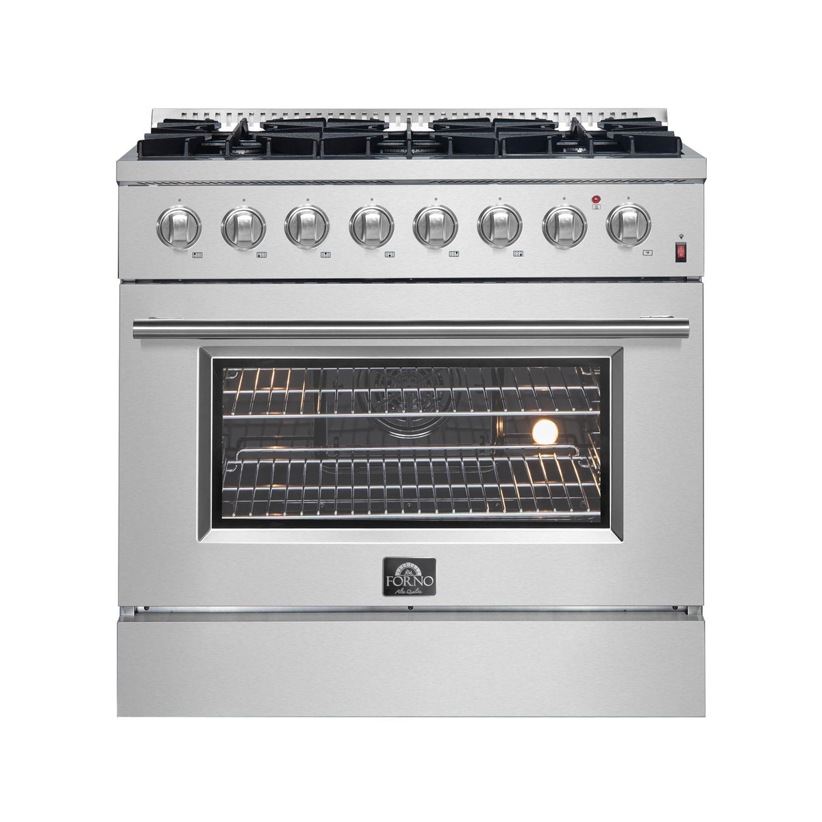 Forno Marco 36-inch dual fuel range, stainless steel