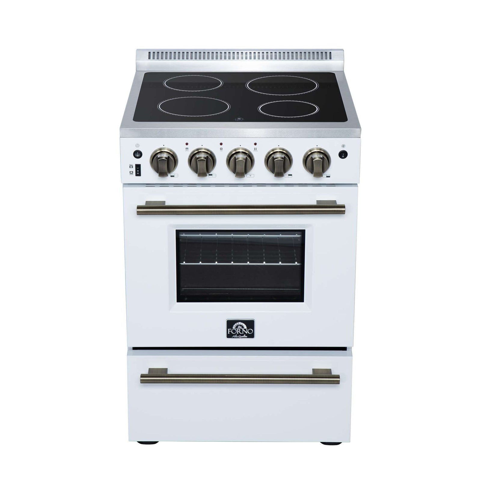 Forno Loiano 24 Inch Freestanding Electric Range in White - FFSEL6069-24WHT