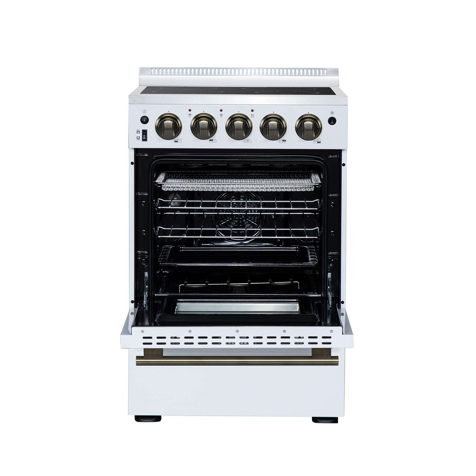 Forno Loiano 24 Inch Freestanding Electric Range in White - FFSEL6069-24WHT